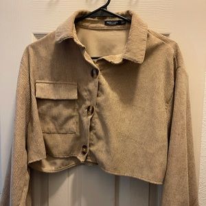 Corduroy cropped jacket
